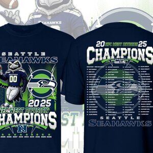 Seattle Seahawks 2025 Nfc West Division Champions Shirt 2026 Nfl Fan Apparel 91